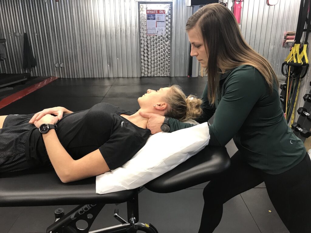 Manual neck therapy at Live Active Physiotherapy